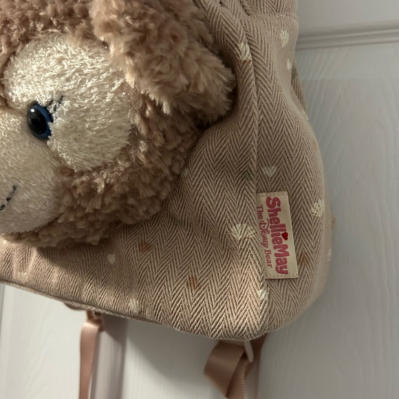 Tokyo Disneyland ShellieMay Plush Bear Backpack in Dusty Pink - Picture 8 of 11